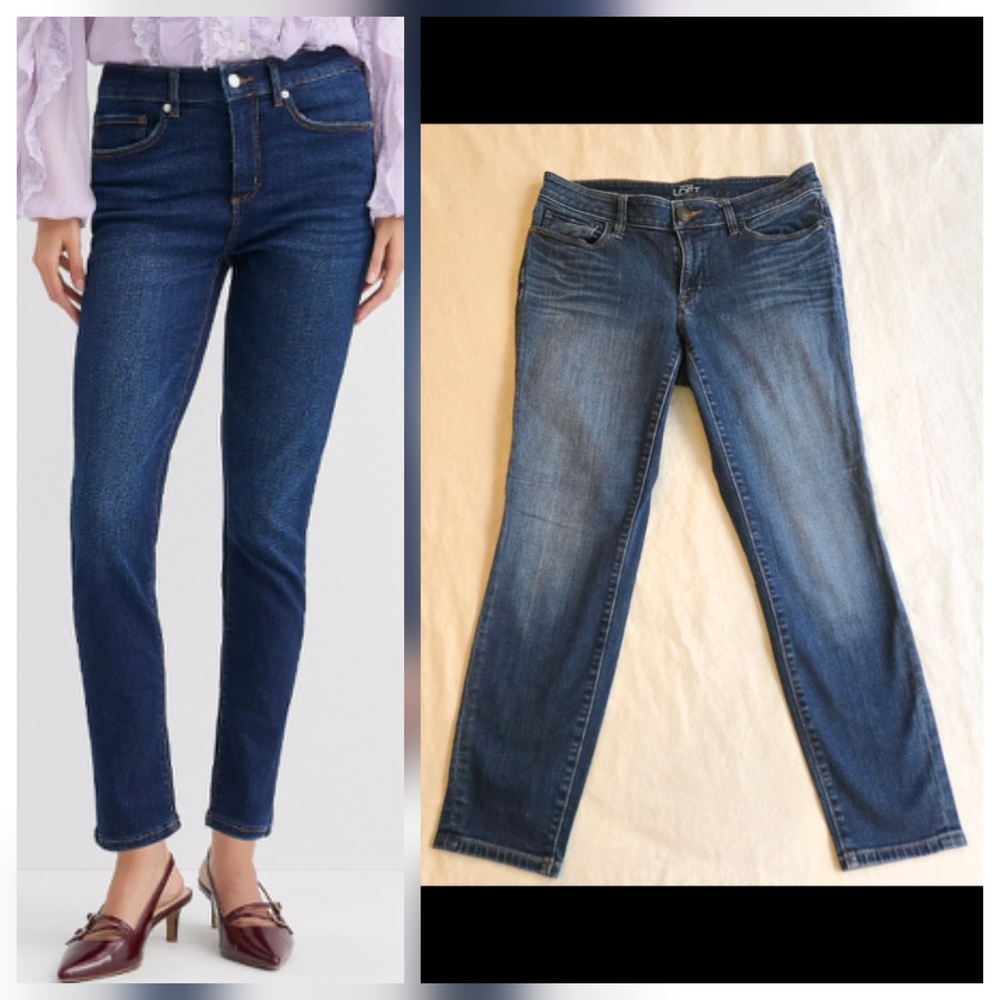 LOFT Curvy Skinny Ankle Mid Rise Jeans EB3